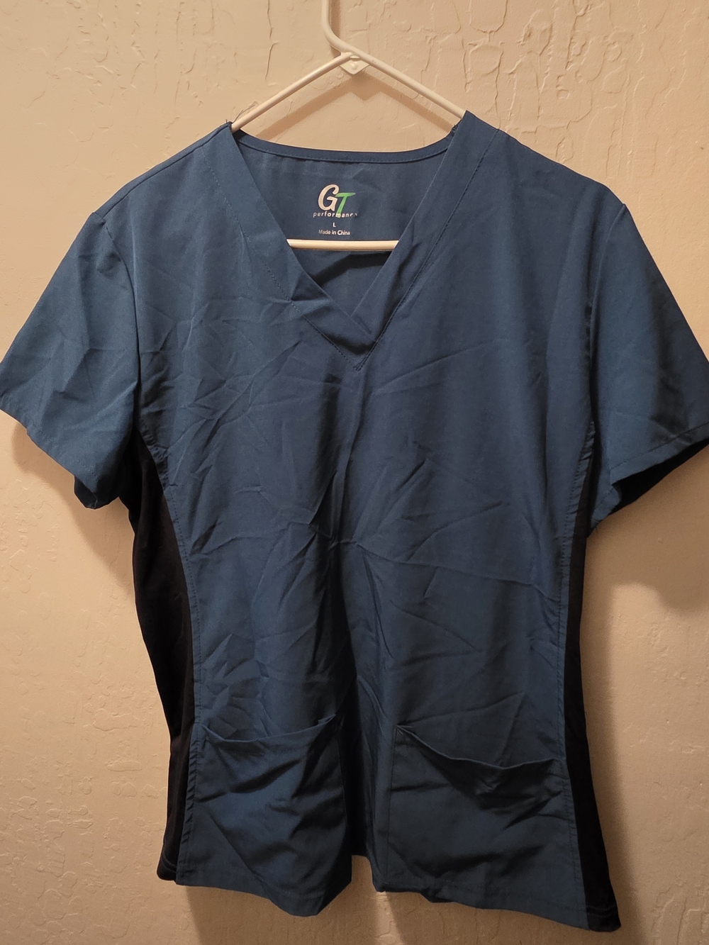 Giltedge Blue V-Neck Men’s Scrub Top by